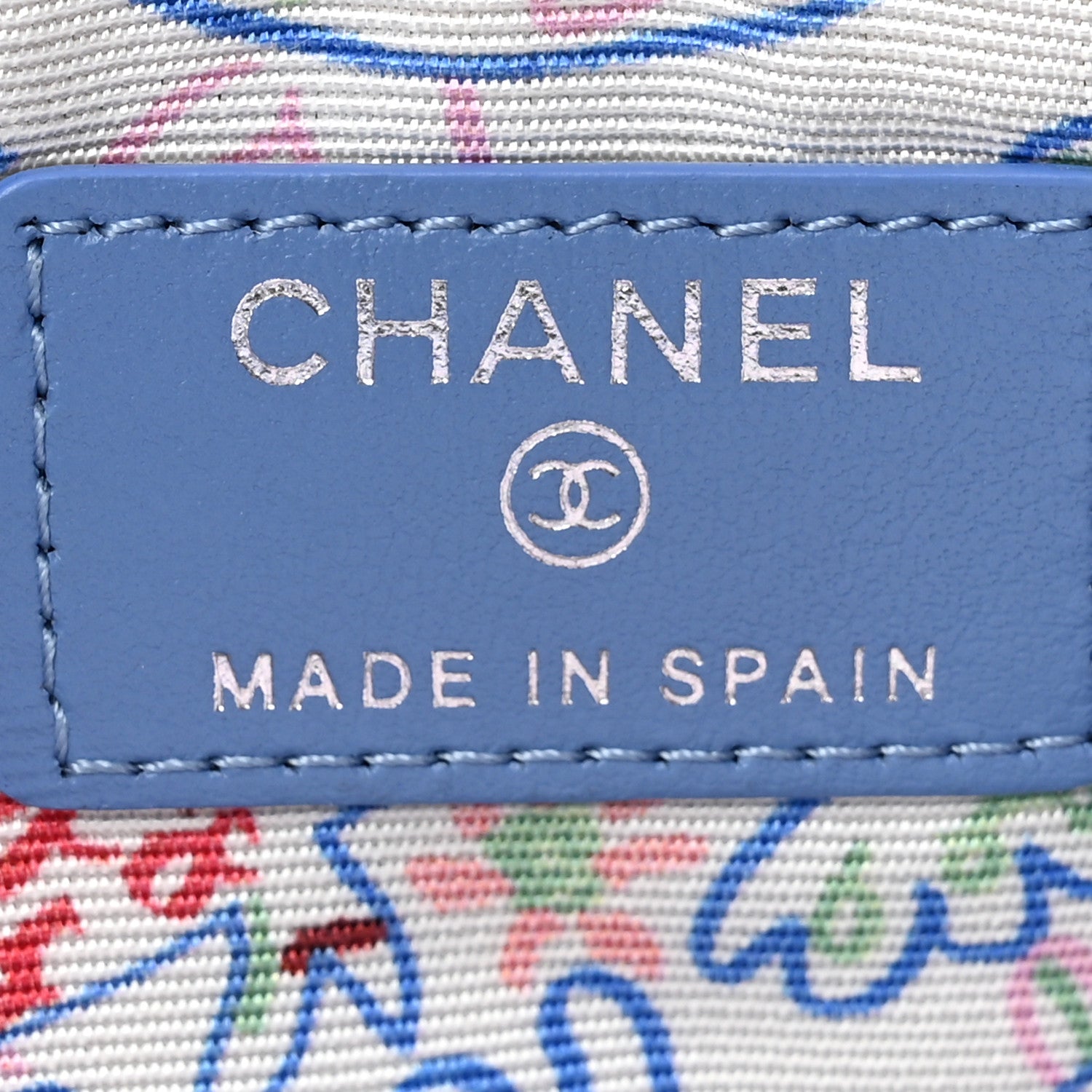 Chanel Caviar Quilted Coco Candy Small Cosmetic Case Blue 6 of 7