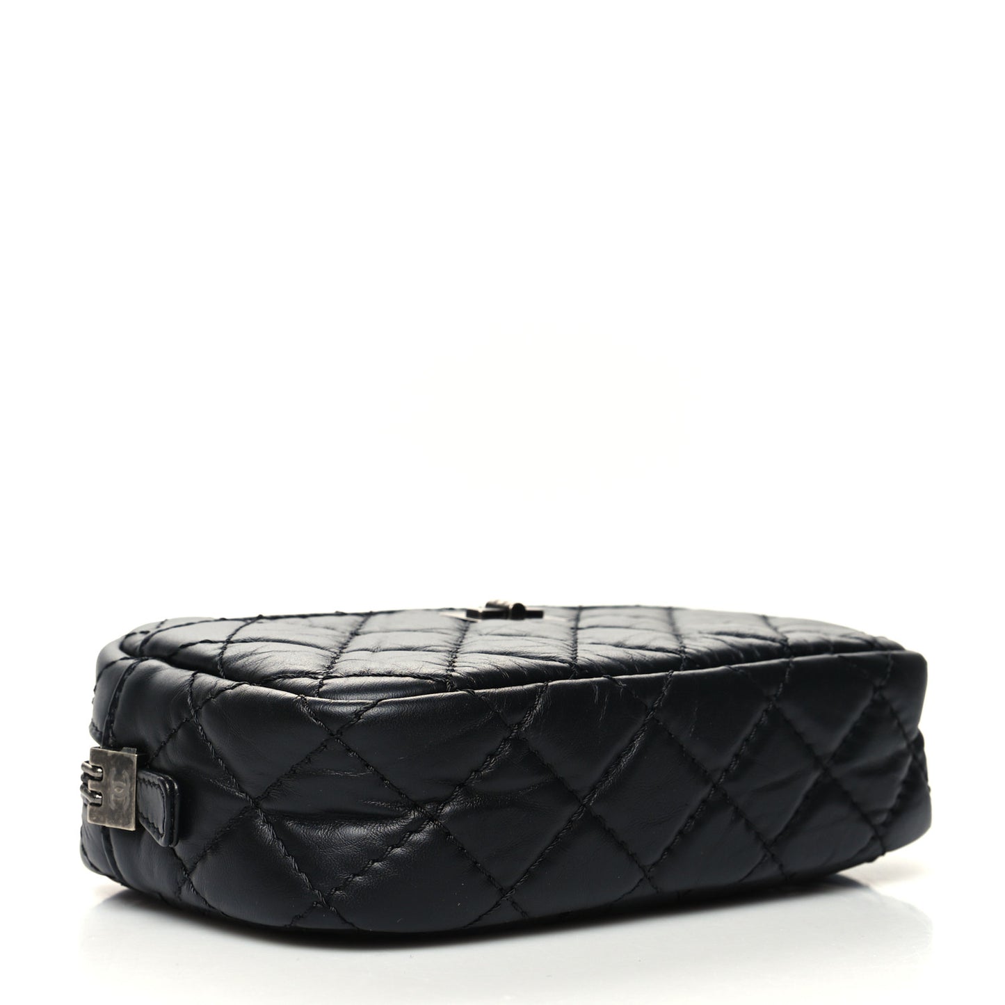 Aged Calfskin Quilted Mini Reissue Camera Case Black