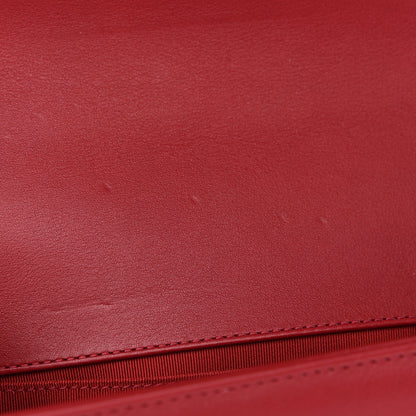 Chanel Calfskin Small Boy Logo Top Handle Flap Red 10 of 10