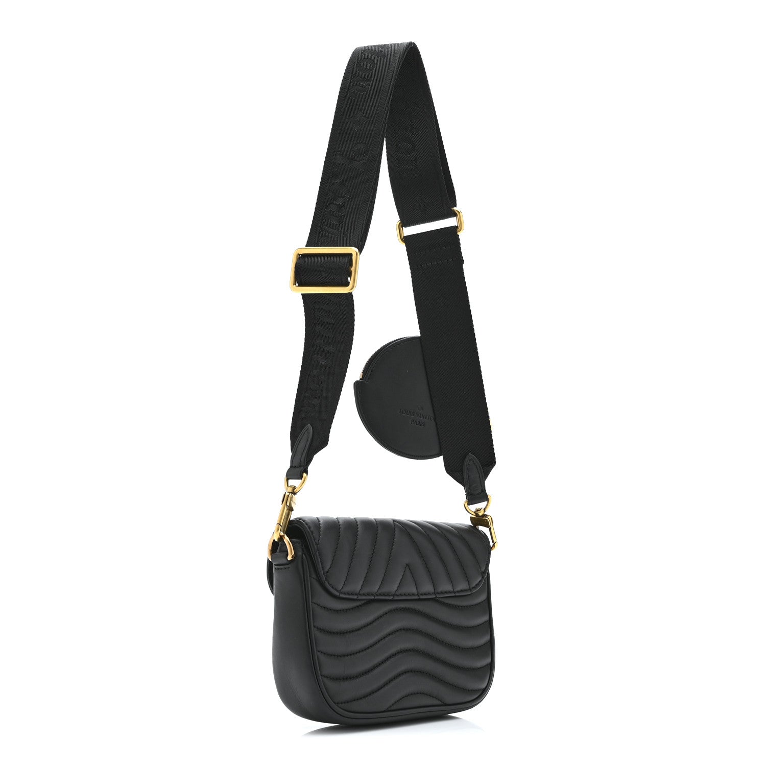 Louis Vuitton Calfskin New Wave Multi Pochette Black 3 of 10