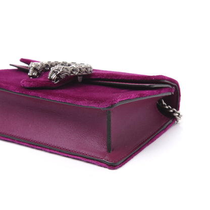Gucci Velvet Super Mini Dionysus Shoulder Bag Fuchsia Violet Cyclamen 8 of 10