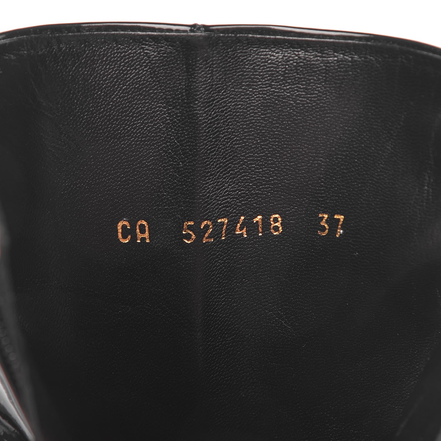 Saint Laurent Patent Ankle Boots 37 Black 8 of 9