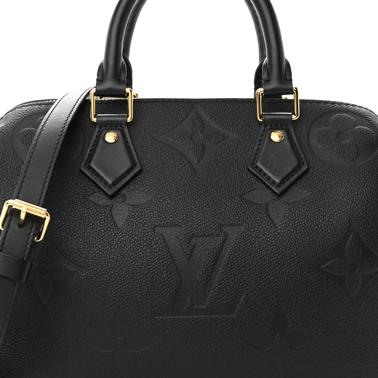Louis Vuitton Empreinte Monogram Giant Speedy Bandouliere 25 Black 7 of 9