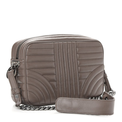 Prada Soft Calfskin Crystal Impunture Camera Bag Bambu 2 of 7