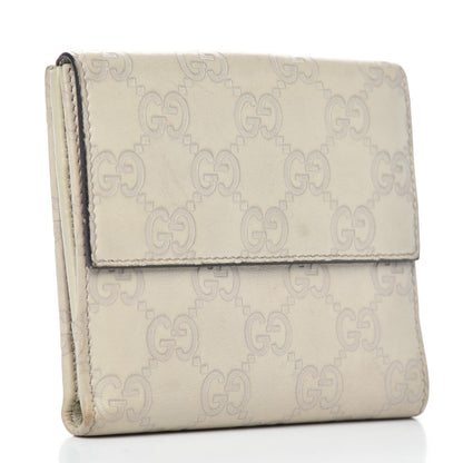 Gucci Guccissima Heart French Flap Wallet White 3 of 6