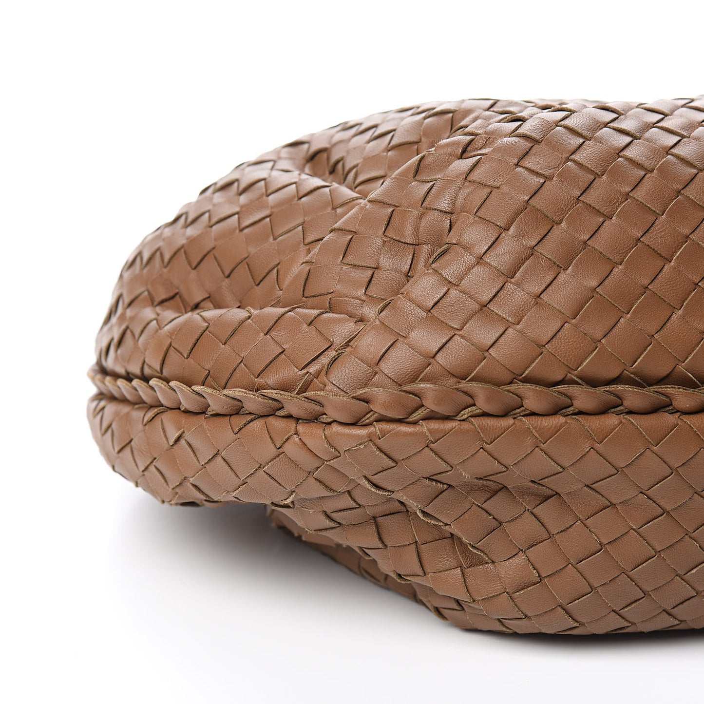 Nappa Intrecciato Medium Belly Veneta Hobo Brown Taupe