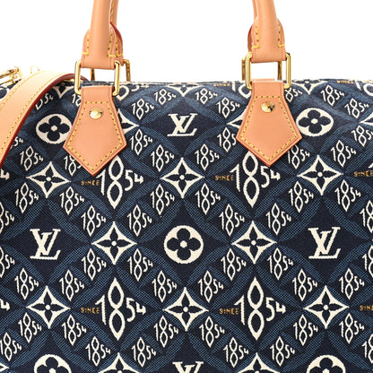 Louis Vuitton Jacquard Since 1854 Speedy Bandouliere 25 Blue 7 of 9
