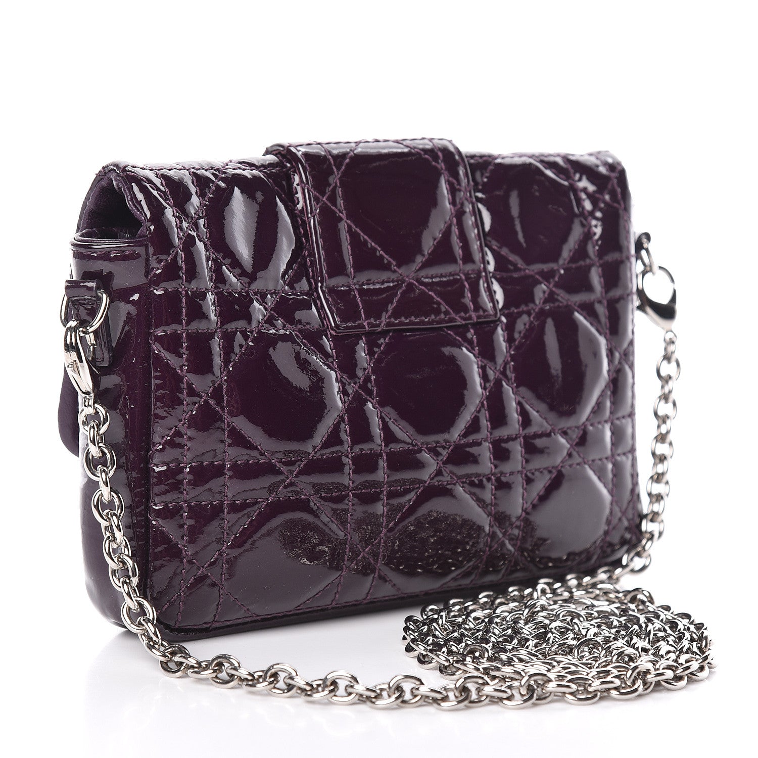 Christian Dior Patent Cannage Mini New Lock Purple 3 of 11