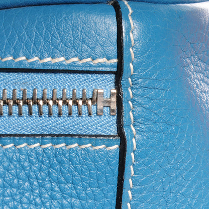 Hermes Taurillon Clemence Lindy 30 Blue Jean 10 of 24