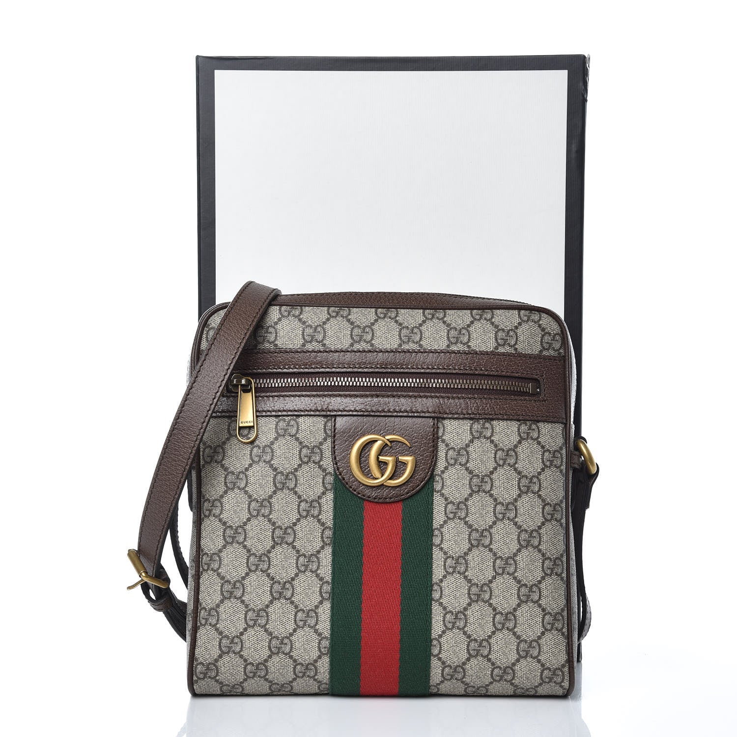Gucci GG Supreme Monogram Web Small Ophidia Messenger Bag Brown 8 of 8