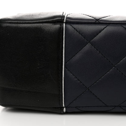 Chanel Calfskin Quilted Bi-Color Jumbo Flap Blue Black 13 of 15