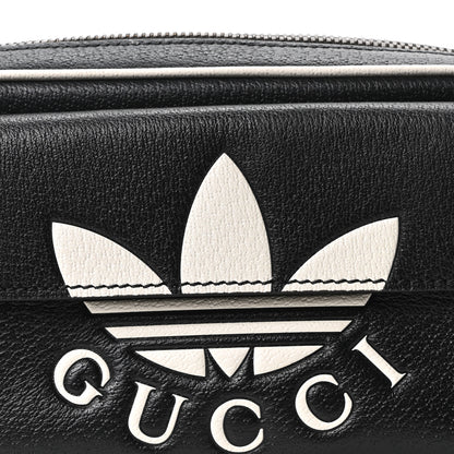 Gucci X ADIDAS Textured Dollar Calfskin Belt Bag Black 8 of 10