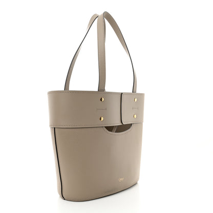 Chloe Smooth Grained Calfskin Medium Aby Tote Motty Grey 4 of 11