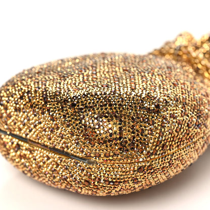 Judith Leiber Crystal Money Bags Minaudiere Clutch Gold 10 of 10