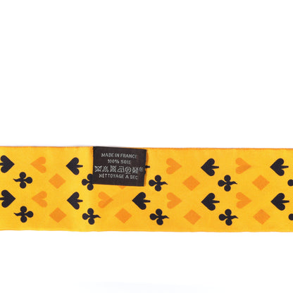 Hermes Silk Jeu de Cartes Twilly Bouton D’or Noir Blanc 2 of 4