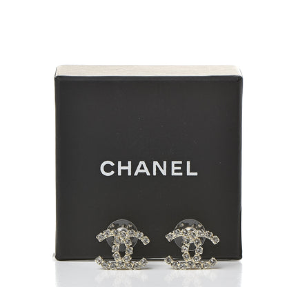 Chanel Crystal CC Earrings Light Gold 5 of 5
