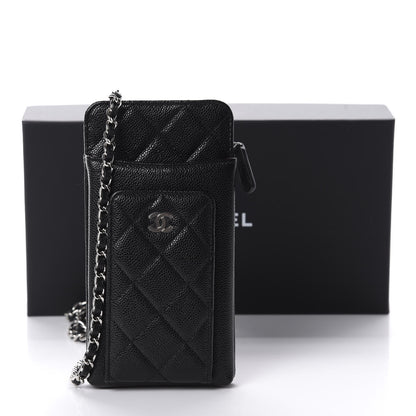 Chanel Caviar Quilted CC Phone Holder Black 12 of 12
