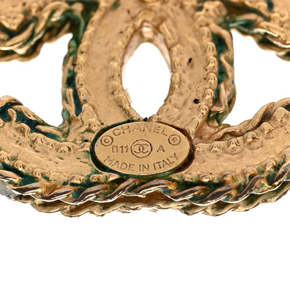 Chanel CC Chain Earrings Matte Gold 4 of 5