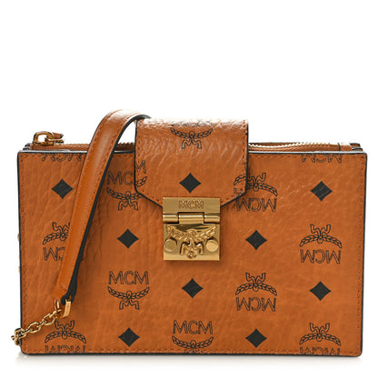 MCM Visetos Wallet on Chain Bag Cognac 1 of 9