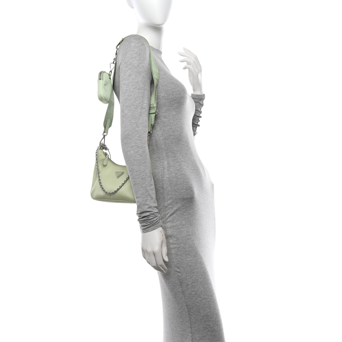 Re-Nylon Saffiano Re-Edition 2005 Shoulder Bag Acqua