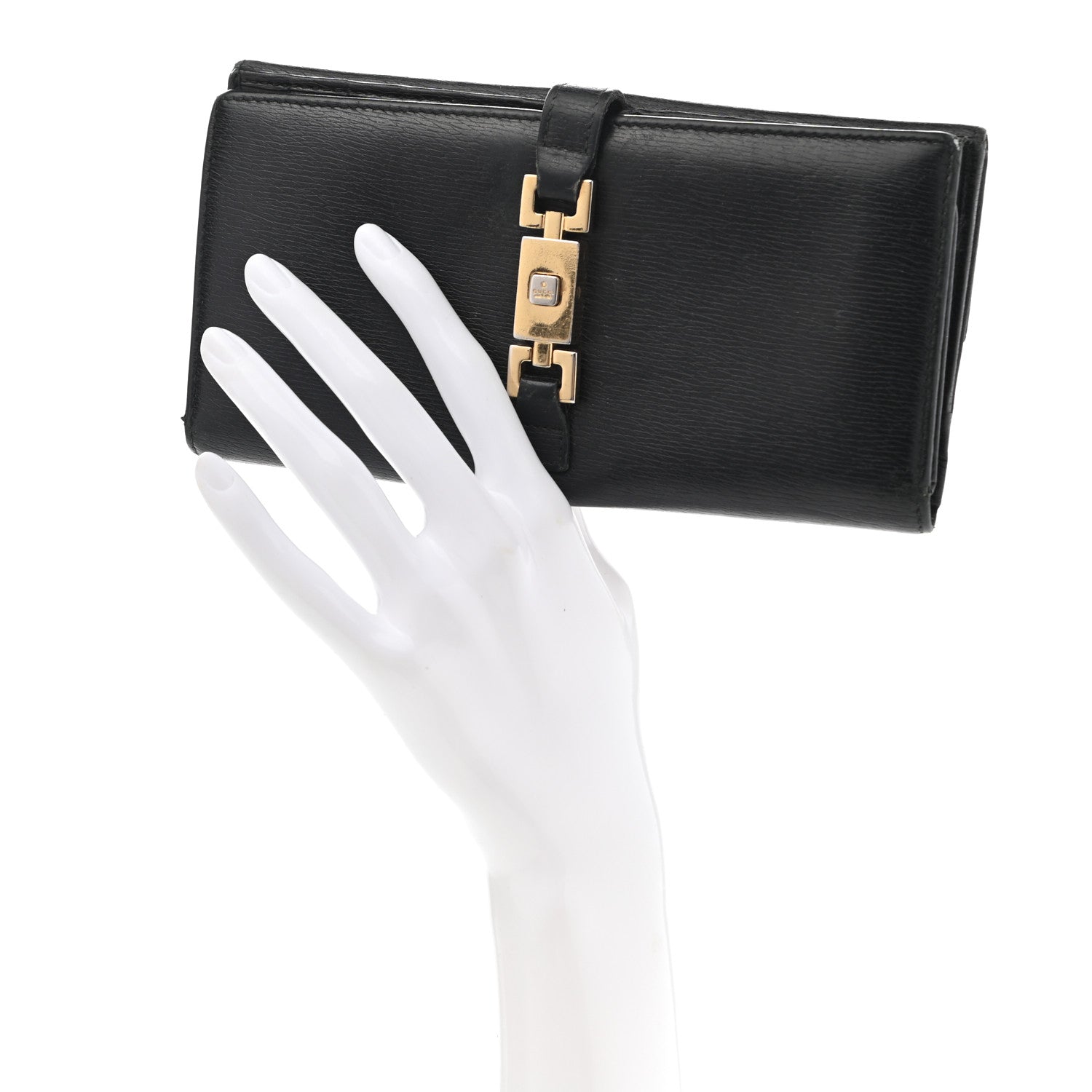 Gucci Calfskin Continental Bardot Wallet Black 2 of 25