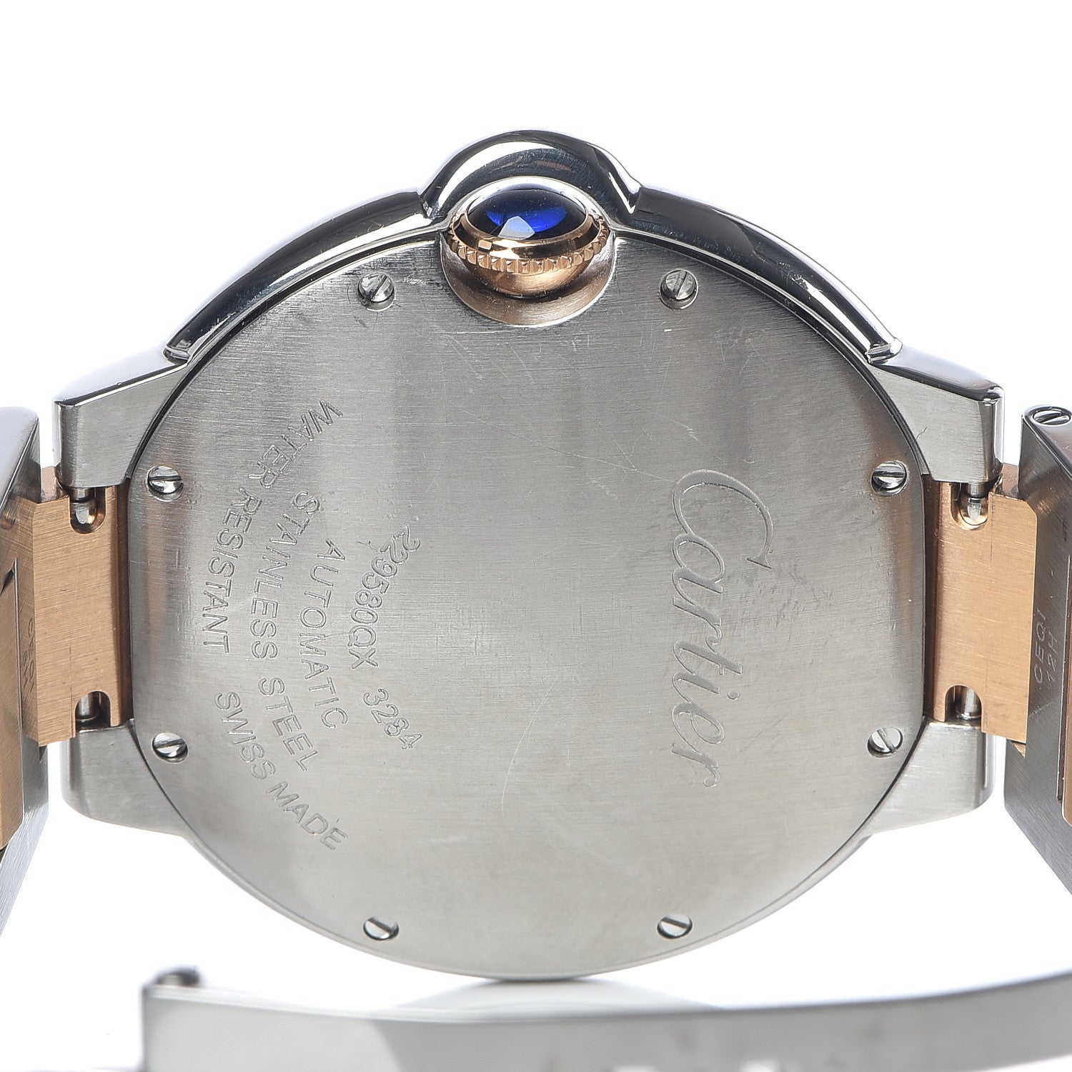 Cartier Stainless Steel 18K Pink Gold Pink Mother of Pearl 36mm Ballon Bleu De Cartier Automatic Watch 6 of 9