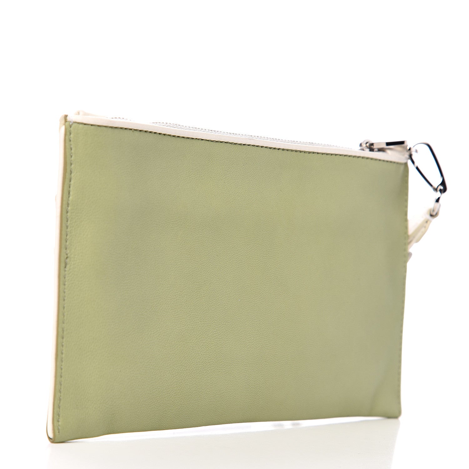 Miu Miu Nappa Glitter Clutch Wristlet Pistacchio Bianco 2 of 6