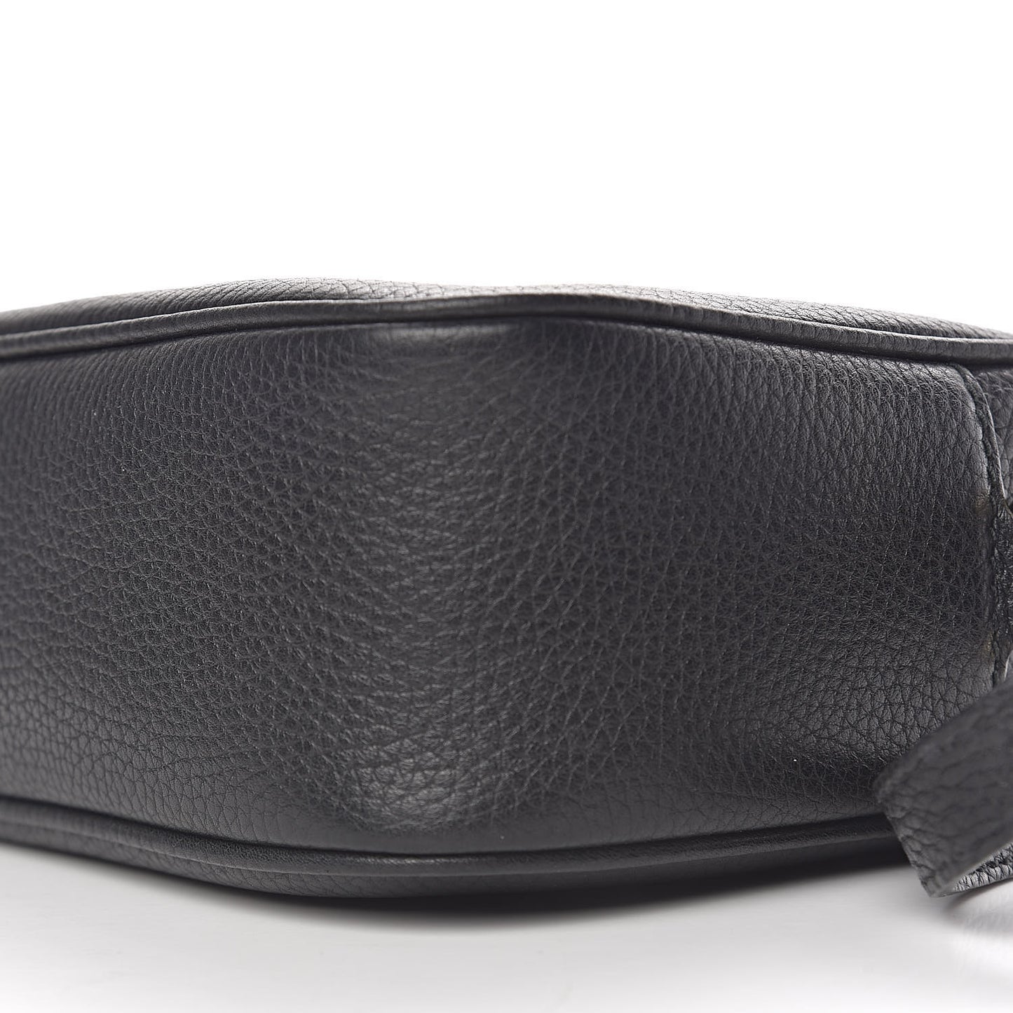Pebbled Calfskin Small Soho Disco Bag Black