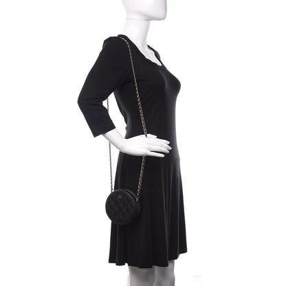Chanel Caviar Quilted Round Clutch With Chain Black 2 of 10
