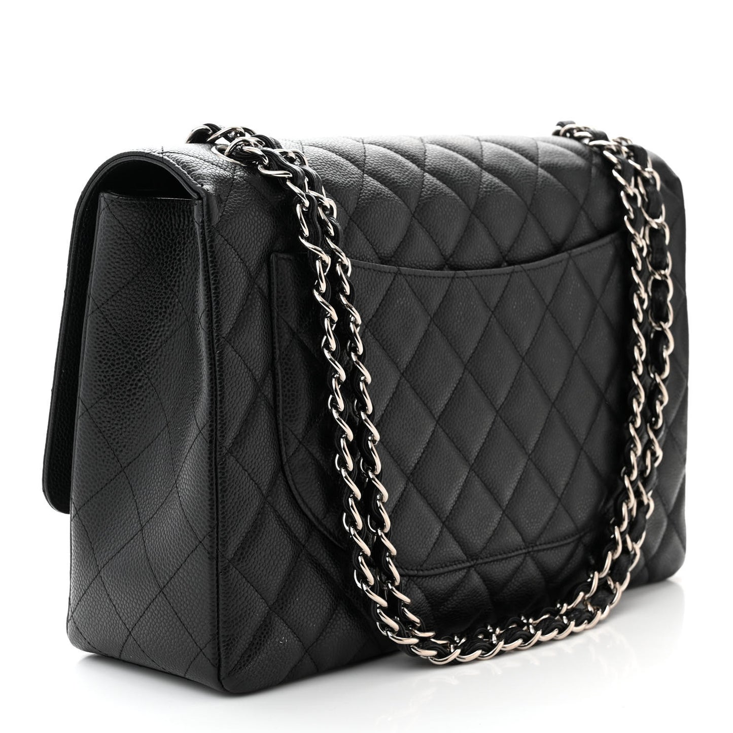 Caviar Quilted Maxi Single Flap Black