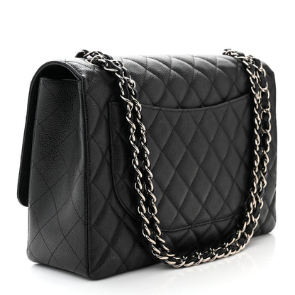 Chanel Caviar Quilted Maxi Single Flap Black 3 of 11