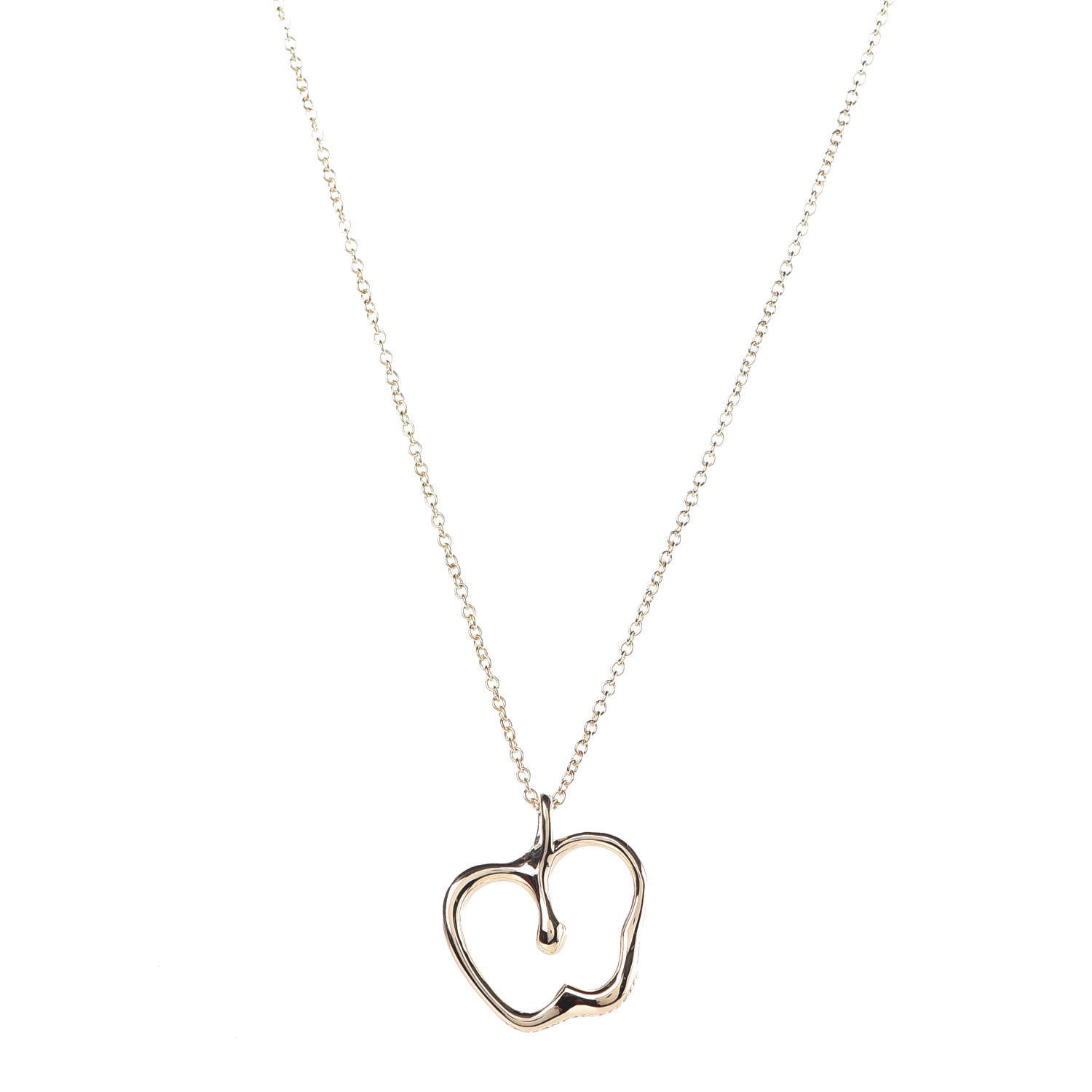 Tiffany 18K Yellow Gold Elsa Peretti Apple Pendant Necklace 1 of 7