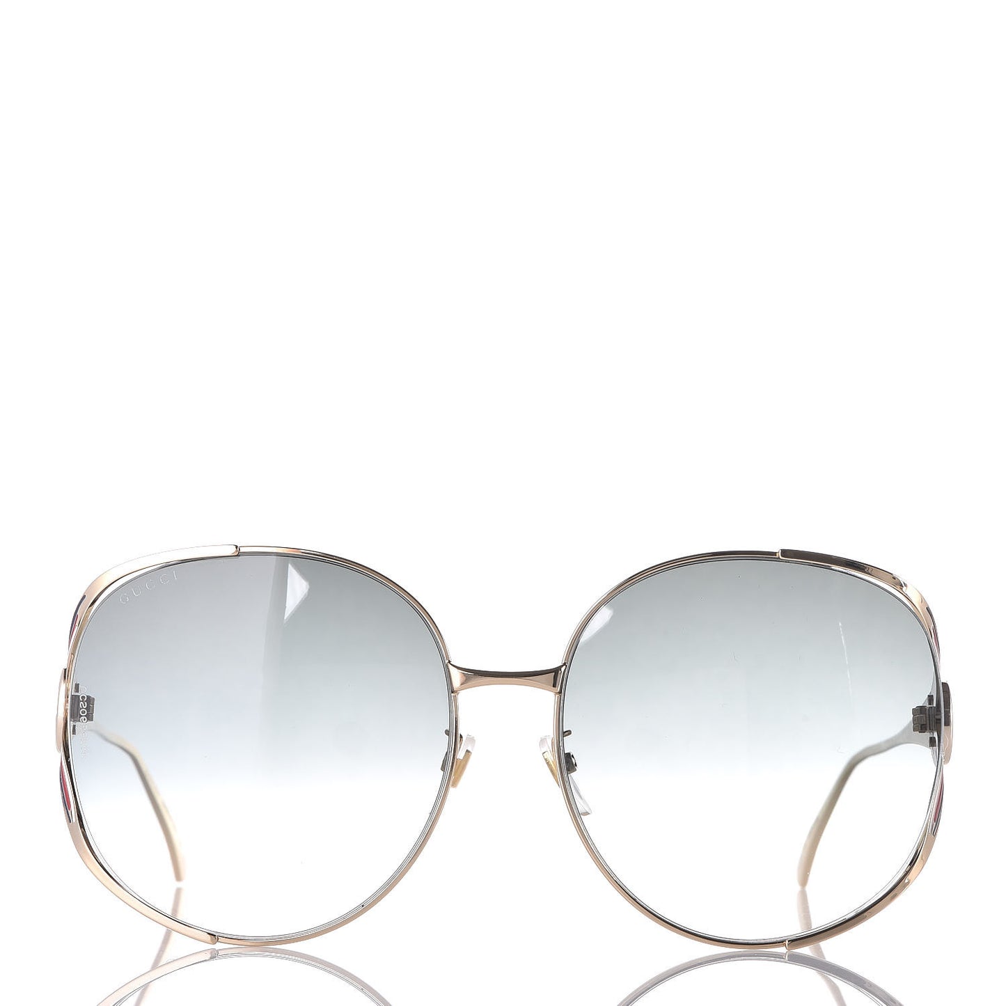 Metal Oversized Round Frame GG0225S Sunglasses Gold