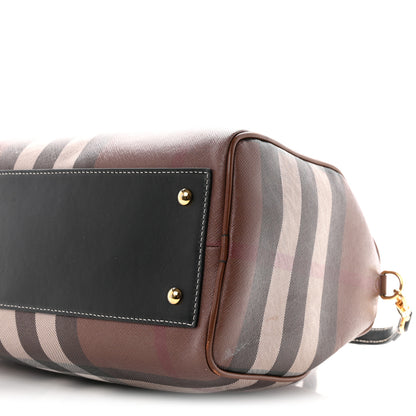 Burberry E-canvas Check Bowling Bag Dark Birch Brown 9 of 9
