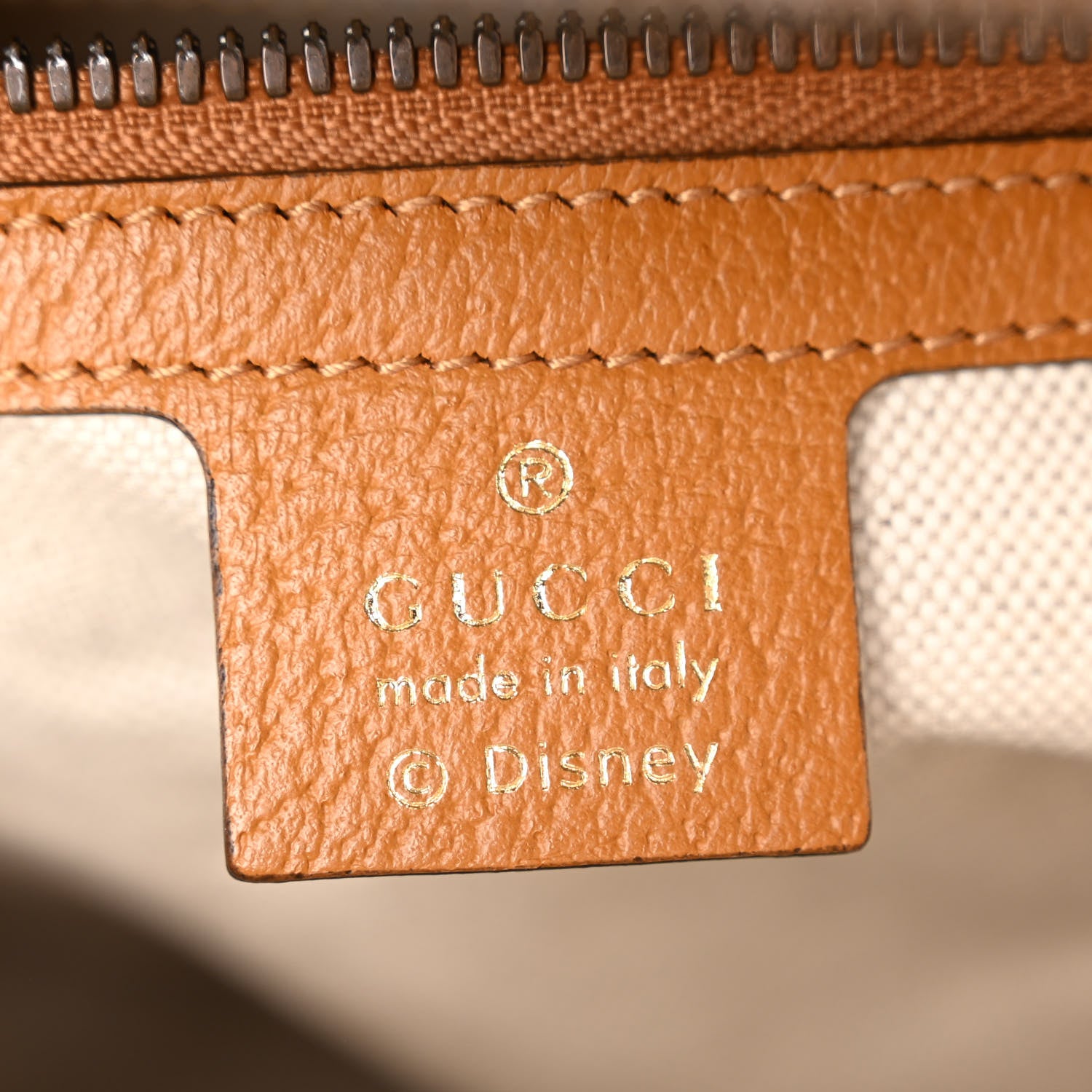 Gucci X DISNEY Mini Vintage GG Supreme Monogram Mickey Mouse Small Dome Backpack Beige Vintage Sun Oil 6 of 10
