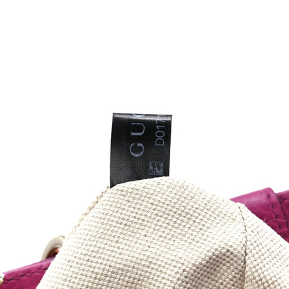 Gucci Pebbled Calfskin Mini Bamboo Shopper Tote Bright Bougainvillea 8 of 13