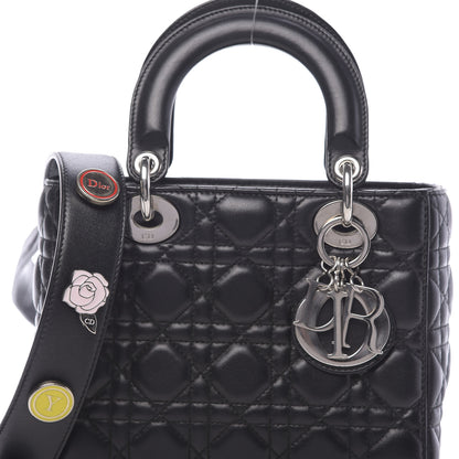 Christian Dior Lambskin Cannage Small Lucky Badges My Lady Dior Black 9 of 9