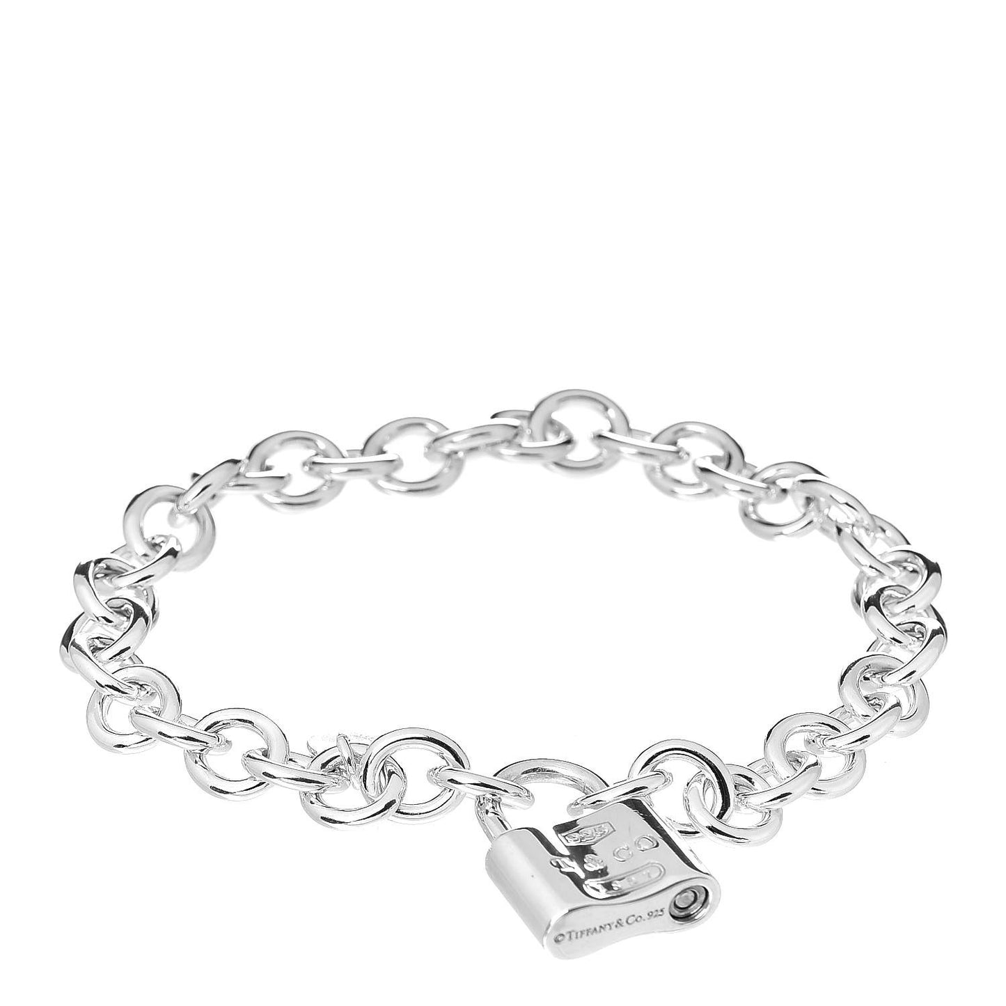 Sterling Silver 1837 Lock Charm Bracelet