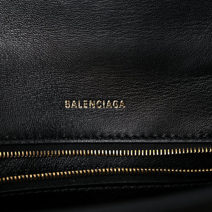 Balenciaga Shiny Box Calfskin Small Hourglass Top Handle Bag Black 6 of 15