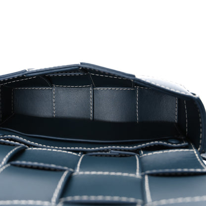 Bottega Veneta Lambskin Maxi Intrecciato Urban Stitch Mini Cassette Belt Bag Deep Blue 5 of 11