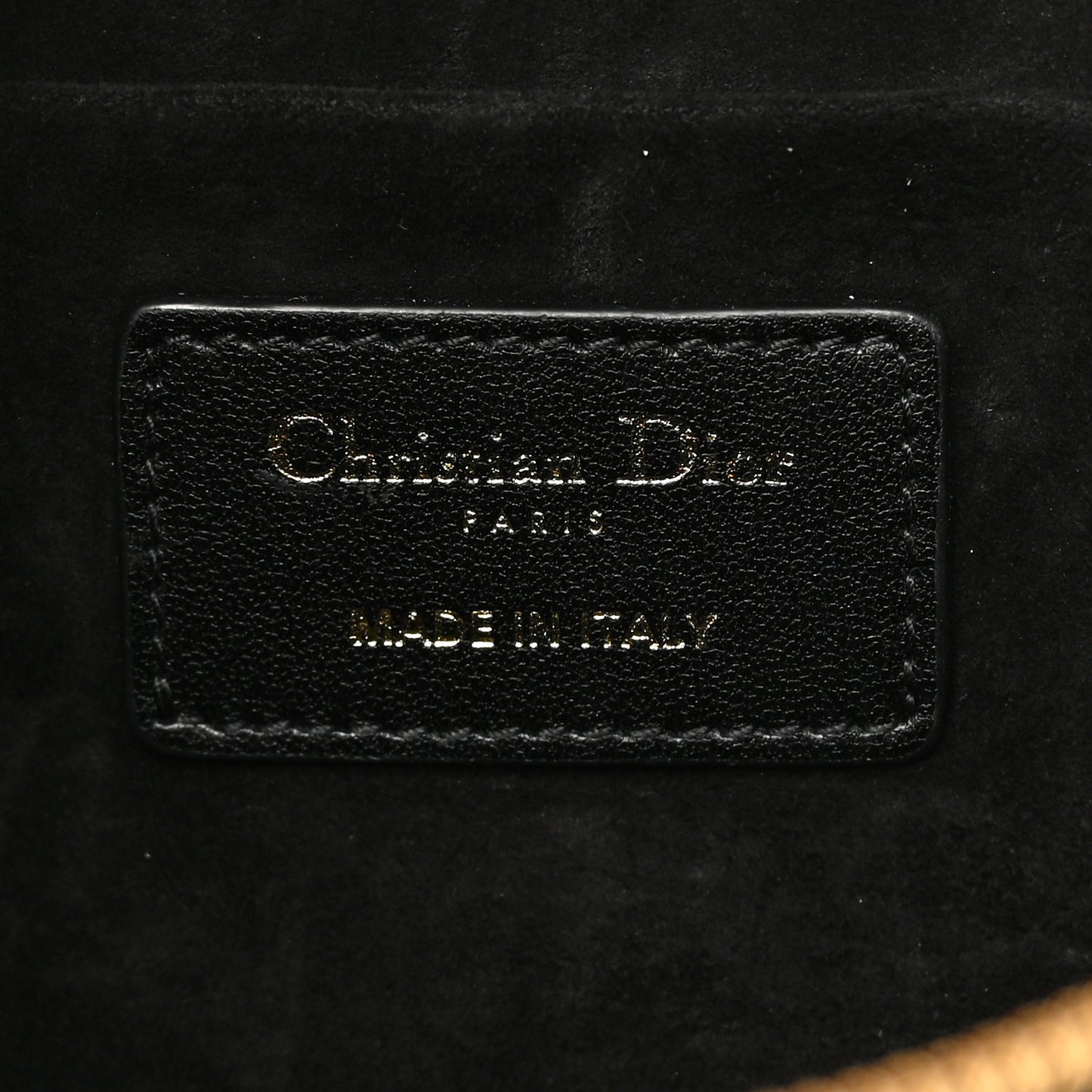 Lambskin Cannage Small Diortravel Vanity Case Black