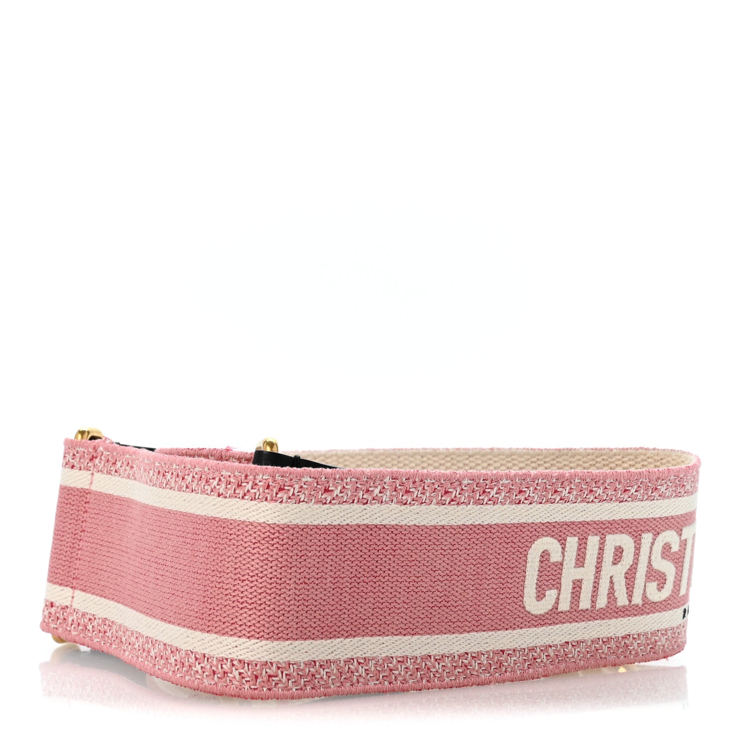 Christian Dior Canvas Embroidered Shoulder Strap Pink 2 of 6
