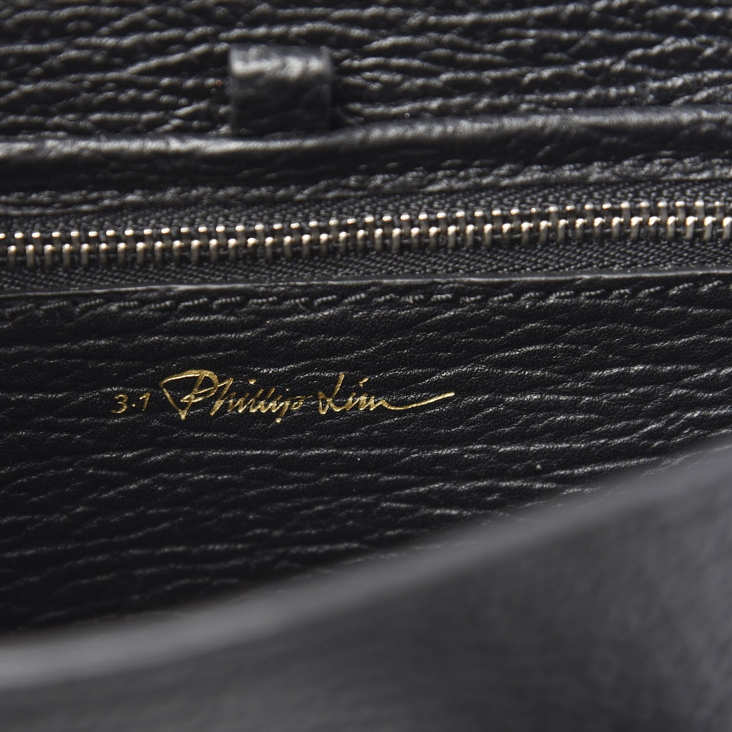 3.1 Phillip Lim 3.1 Textured Calfskin Mini Whipstitch Pashli Satchel Black 5 of 9