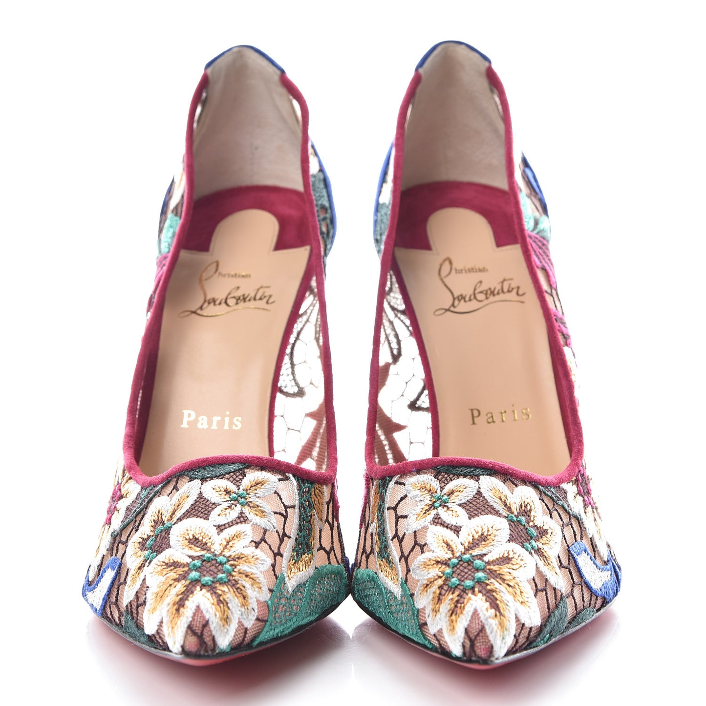 Lace Veau Velours Florale Follies 100 Pumps 40.5 Multicolor