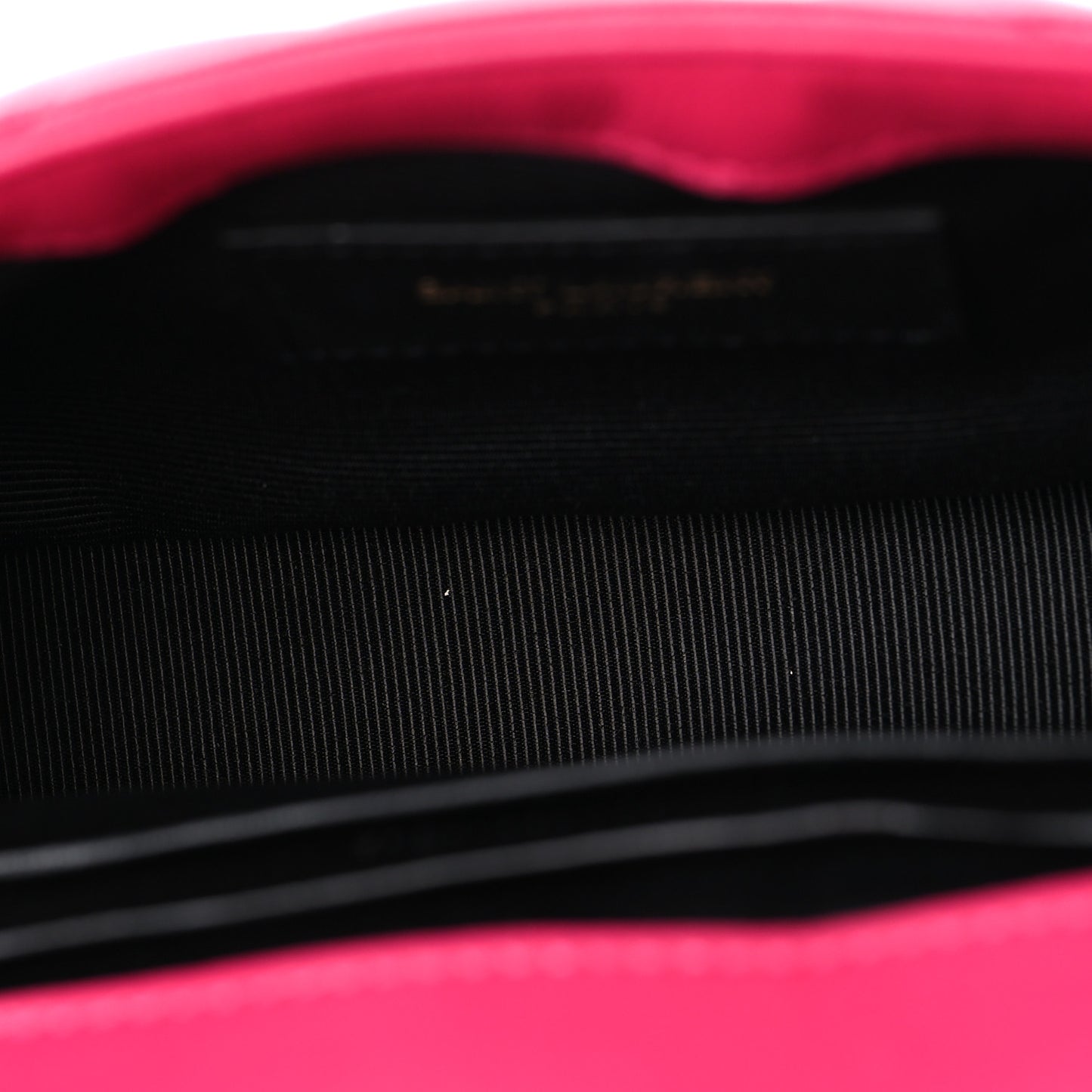 Calfskin Matelasse Chevron Classic Monogram Baby Chain Bag Fuchsia