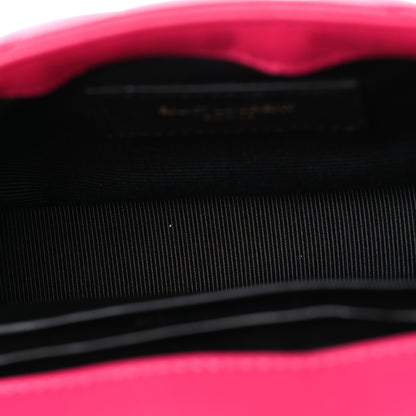 Saint Laurent Calfskin Matelasse Chevron Classic Monogram Baby Chain Bag Fuchsia 5 of 11