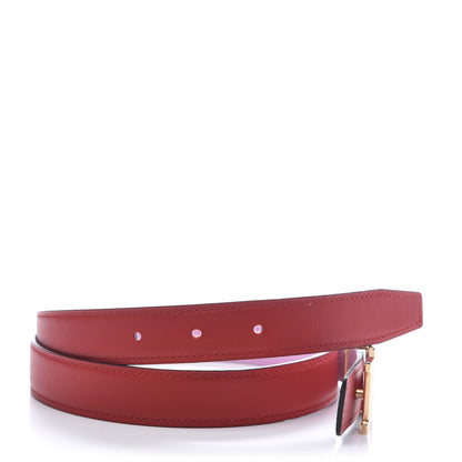 Hermes Swift Epsom 24mm Guilloche H Belt 85 Rouge De Coeur Mauve Sylvestre 3 of 6