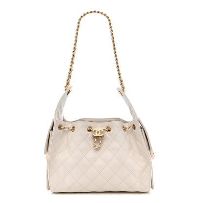 Chanel Caviar Quilted Small Chanel 25 Handbag White 1 of 11