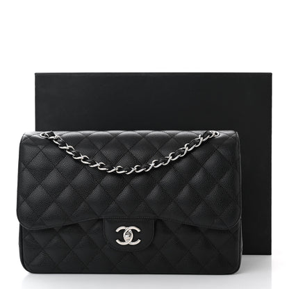Chanel Caviar Quilted Jumbo Double Flap Black 11 of 11