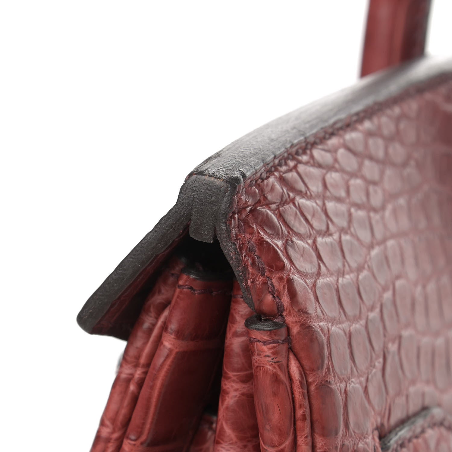 Hermes Matte Porosus Crocodile HAC Birkin 40 Bourgogne 15 of 17